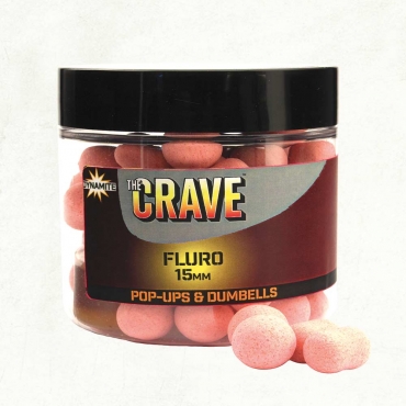 Dynamite Baits Fluro 15mm Pop-Ups  The Crave Pink